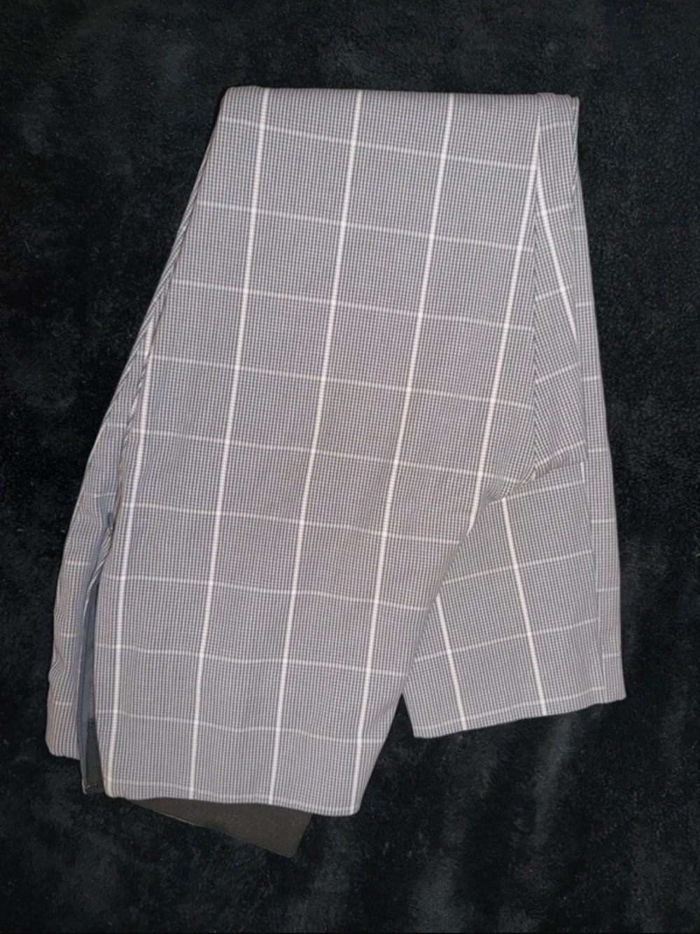 a new day Gray Windowpane Flat Front Dress pants